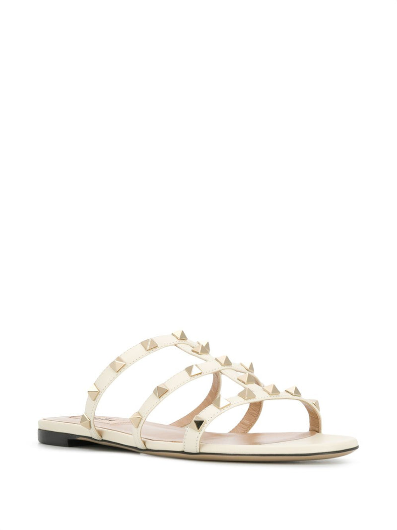 Valentino Garavani Valentino Garavani Rockstud Laminated Nappa Slide Sandal