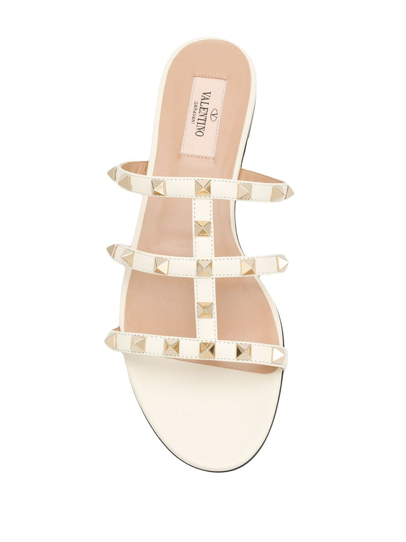 Valentino Garavani Valentino Garavani Rockstud Laminated Nappa Slide Sandal