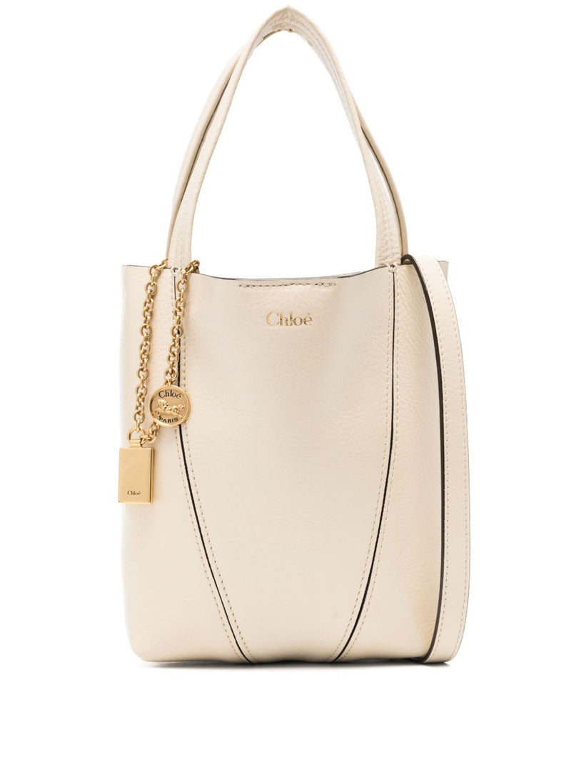 Chloé Small Chloé Spin Tote Bag In Grained Leather | Urbalenti™ NYC