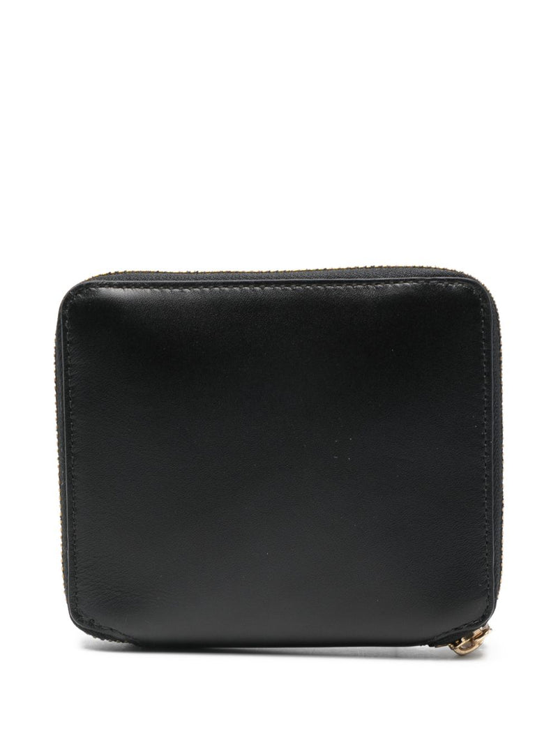 Comme Des Garcons Comme Des Garcons Comme Des Garçons Sa2100 Black Leather Square Zip-Around Wallet.