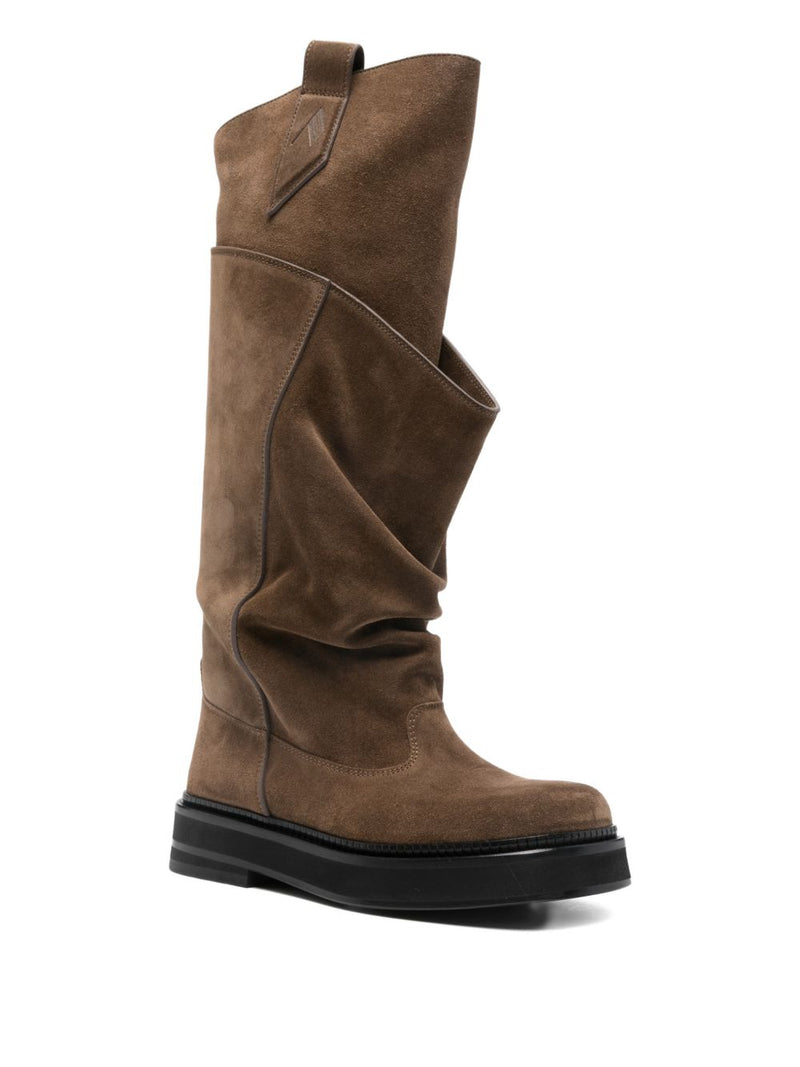 The Attico ''Robin Passeggiata'' brown combat boot | Urbalent... | Urbalenti™ NYC