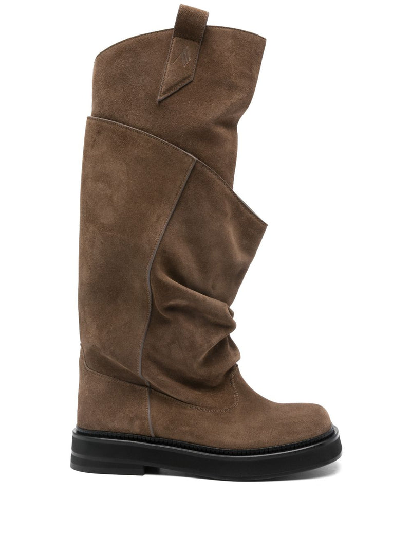 The Attico ''Robin Passeggiata'' brown combat boot | Urbalent... | Urbalenti™ NYC