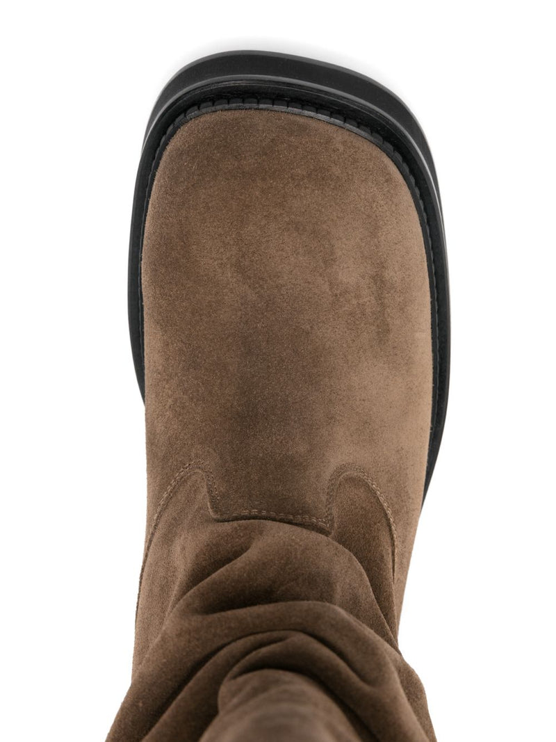 The Attico ''Robin Passeggiata'' brown combat boot | Urbalent... | Urbalenti™ NYC