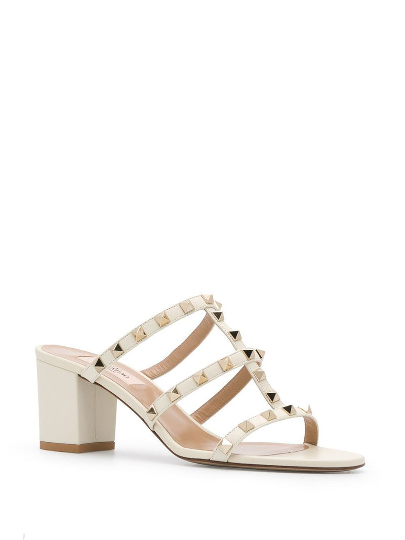 Valentino Garavani Rockstud Calfskin Leather Slide Sandal 60 Mm Variant 3 | Urbalenti™ NYC