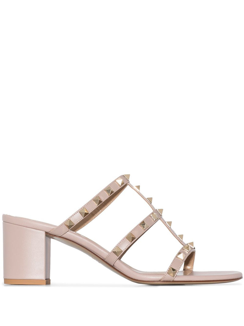 Valentino Garavani Rockstud Calfskin Leather Slide Sandal 60 Mm Variant 2 | Urbalenti™ NYC