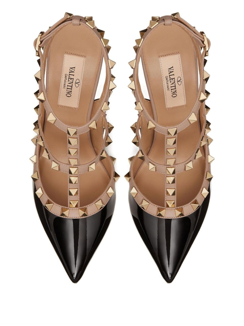 Valentino Garavani Valentino Garavani Rockstud Patent Pumps With 100mm Straps