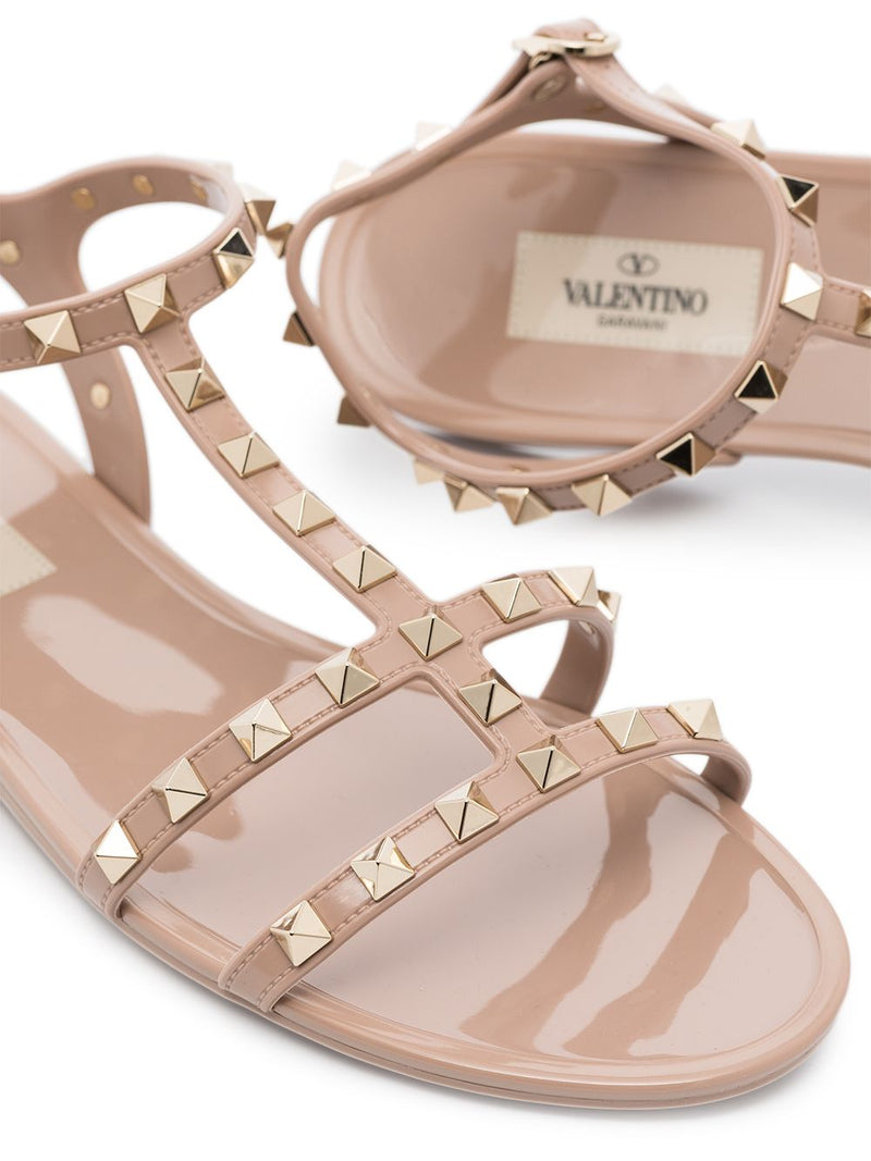 Valentino Garavani Rockstud Flat Rubber Sandals | Urb... | Urbalenti™ NYC