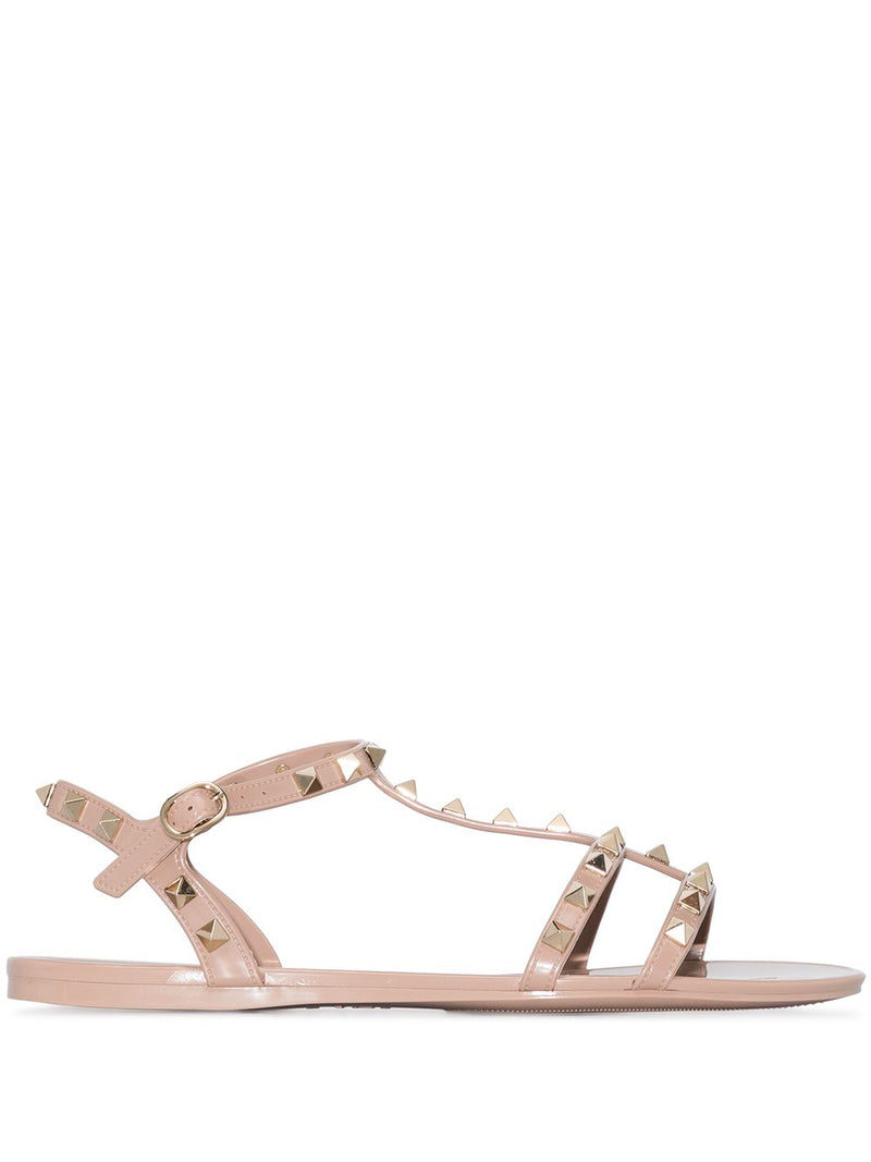 Valentino Garavani Rockstud Flat Rubber Sandals | Urb... | Urbalenti™ NYC