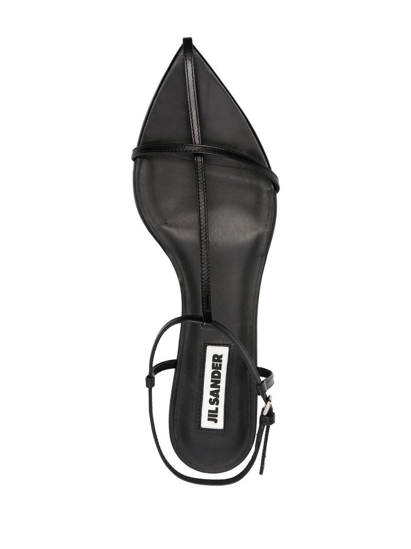 Jil Sander Leather point-toe sandals | Urbalenti™ NYC