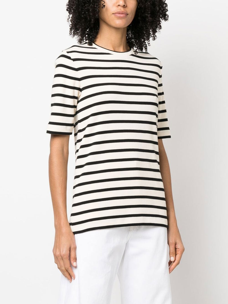 Jil Sander Plus Striped cotton t-shirt | Urbalenti™ NYC
