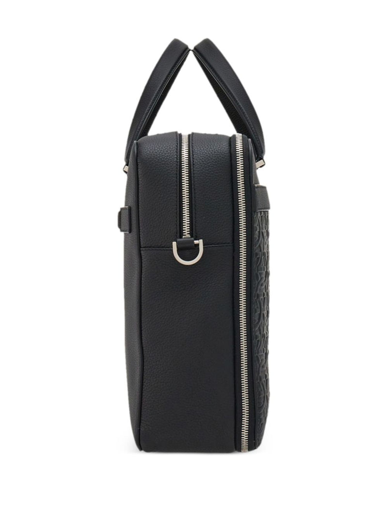 Ferragamo Embossed Gancini Briefcase | Urbalenti™ NYC