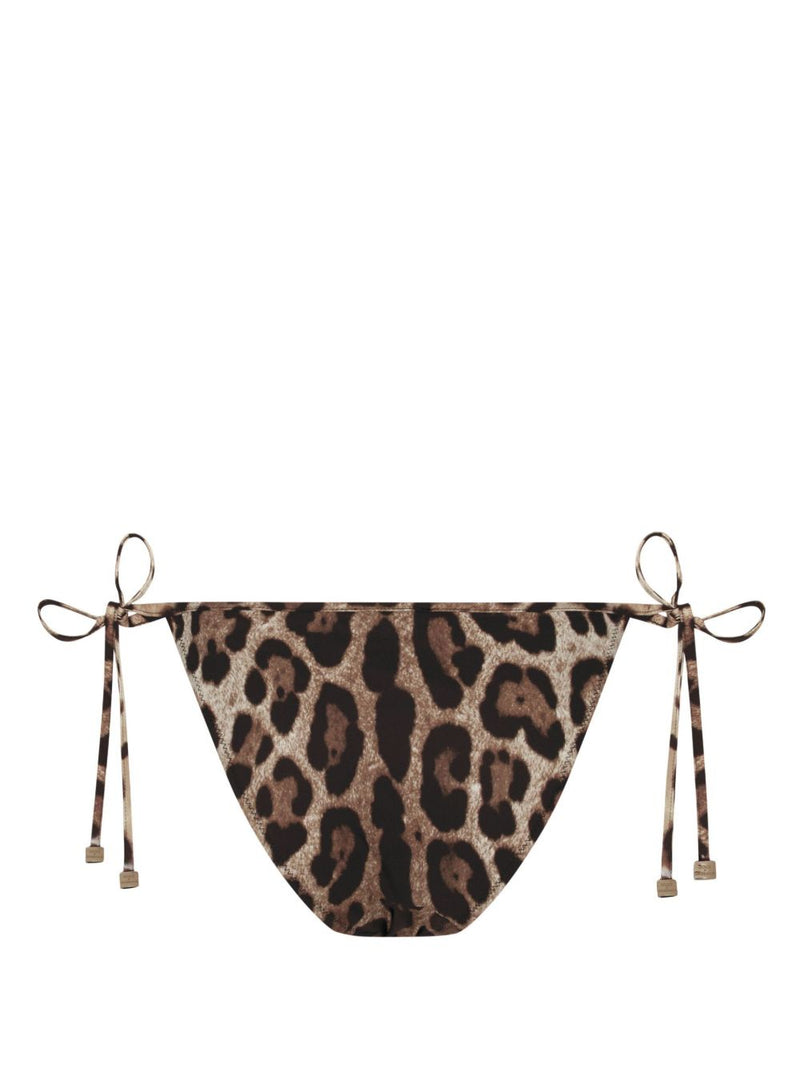 Dolce & Gabbana Dolce & Gabbana-leopard-print string bikini bottoms