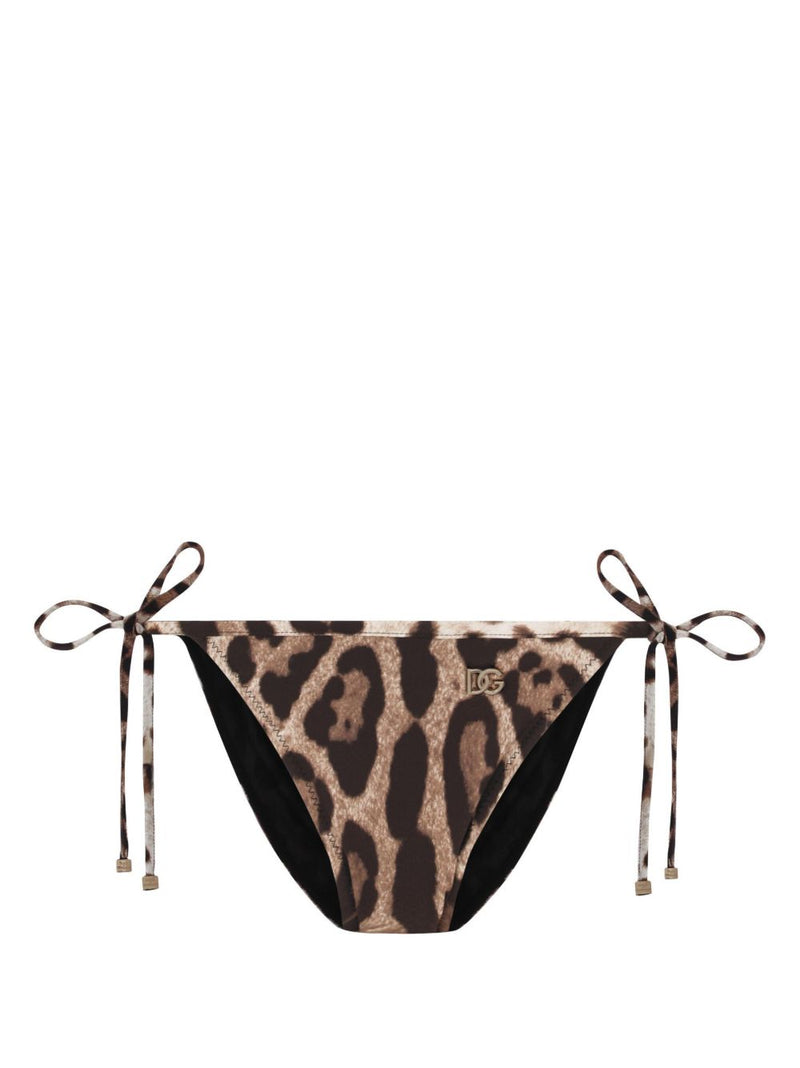 Dolce & Gabbana Dolce & Gabbana-leopard-print string bikini bottoms