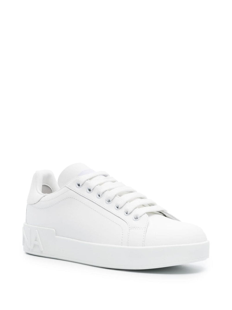 Dolce & Gabbana -Portofino' sneaker in white calf leather. | Urbalenti™ NYC