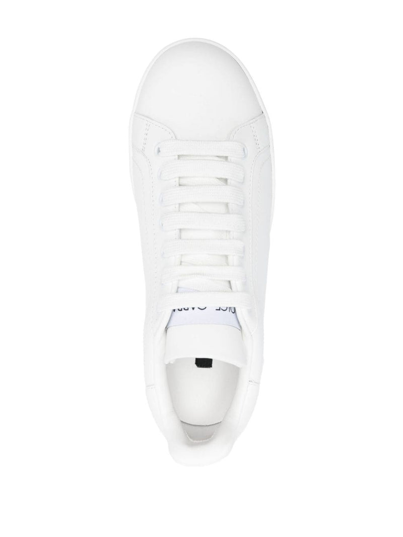 Dolce & Gabbana -Portofino' sneaker in white calf leather. | Urbalenti™ NYC