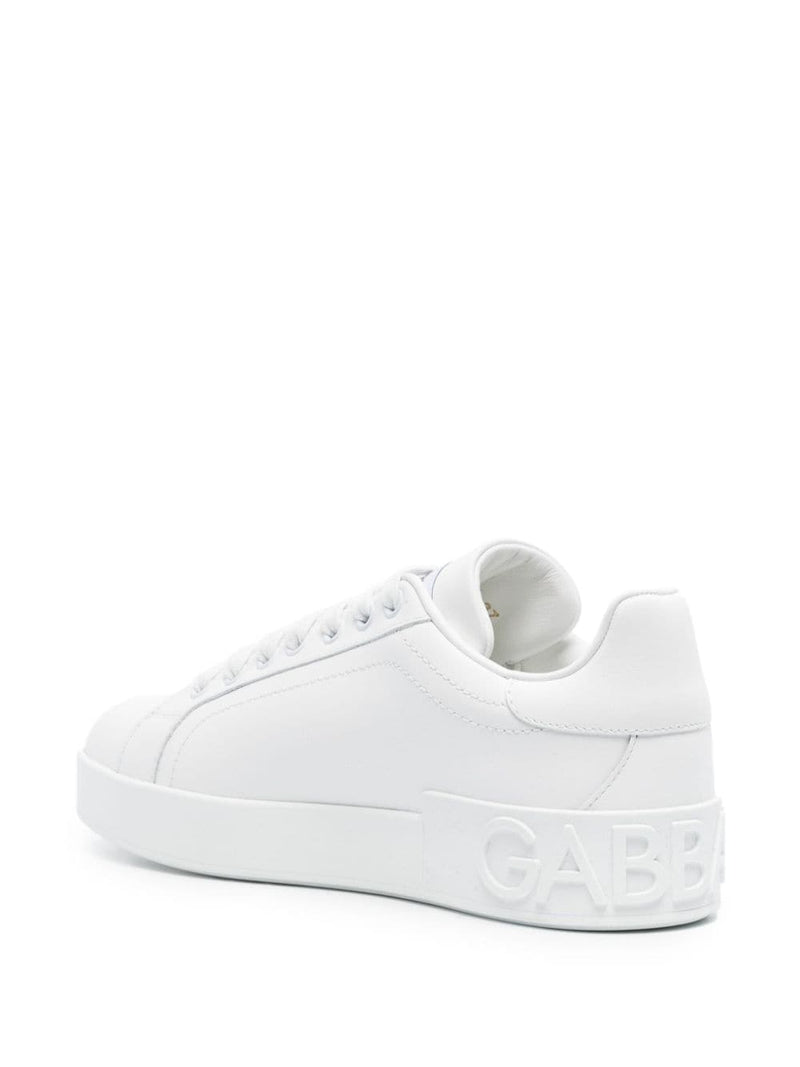 Dolce & Gabbana -Portofino' sneaker in white calf leather. | Urbalenti™ NYC