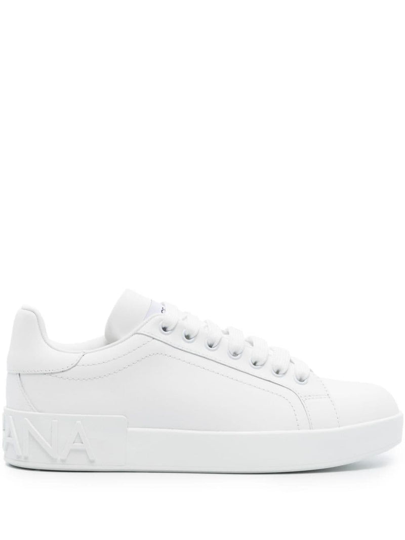 Dolce & Gabbana -Portofino' sneaker in white calf leather. | Urbalenti™ NYC