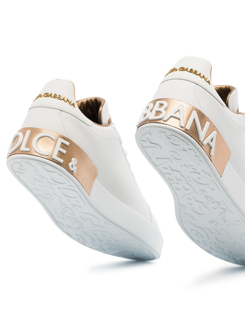 Dolce & Gabbana -Portofino leather sneakers | Urbalenti™ NYC