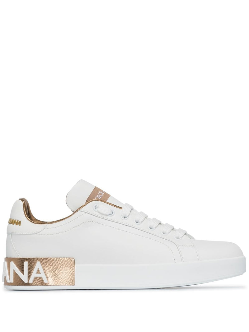 Dolce & Gabbana -Portofino leather sneakers | Urbalenti™ NYC