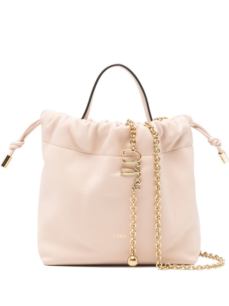 Chloé Chloé Mini Chloé Icons Shoulder Bag With Chain In Soft Leather