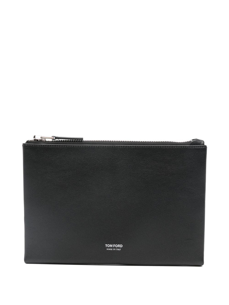 Tom Ford Minimal Slim Pouchette In Grain Leather | Urbalenti™ NYC