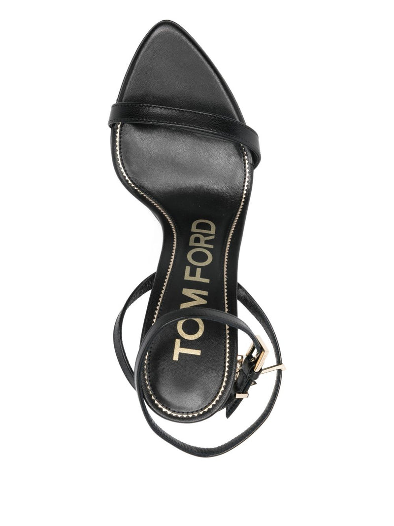 Tom Ford Tom Ford SHINY LEATHER PADLOCK POINTY NAKED SANDAL