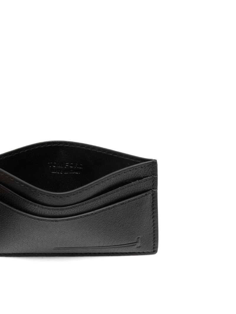 Tom Ford Leather Card Holder - Black Leather | Urbalenti™ NYC