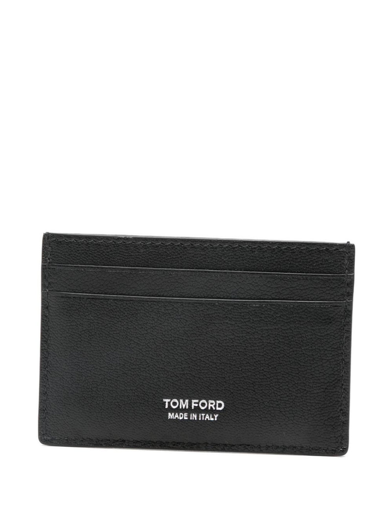 Tom Ford Leather Card Holder - Black Leather | Urbalenti™ NYC