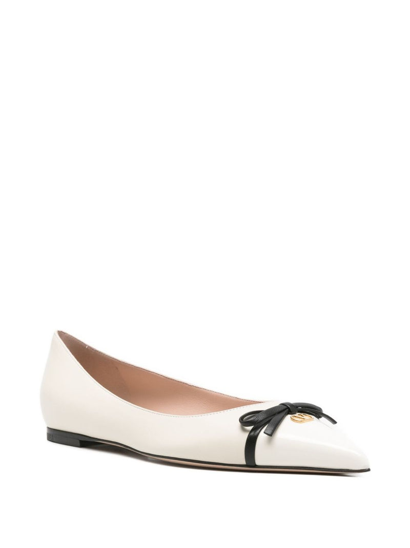 Valentino Garavani Bepointy leather ballet flats | Ur... | Urbalenti™ NYC