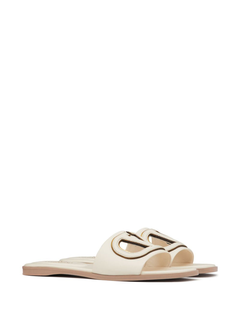 Valentino Garavani Vlogo Cut-Out Slide Sandal In Calfskin | Urbalenti™ NYC