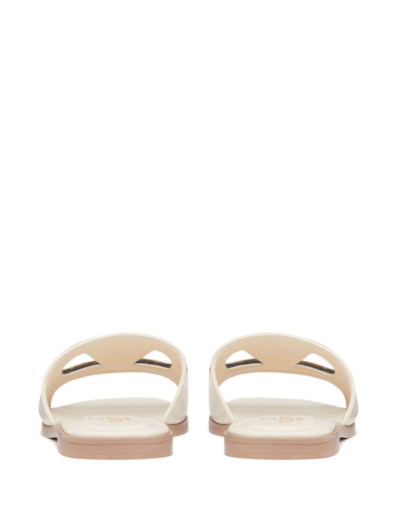 Valentino Garavani Vlogo Cut-Out Slide Sandal In Calfskin | Urbalenti™ NYC
