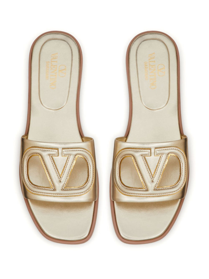 Valentino Garavani Vlogo Cut-Out Laminated Nappa Leat... | Urbalenti™ NYC