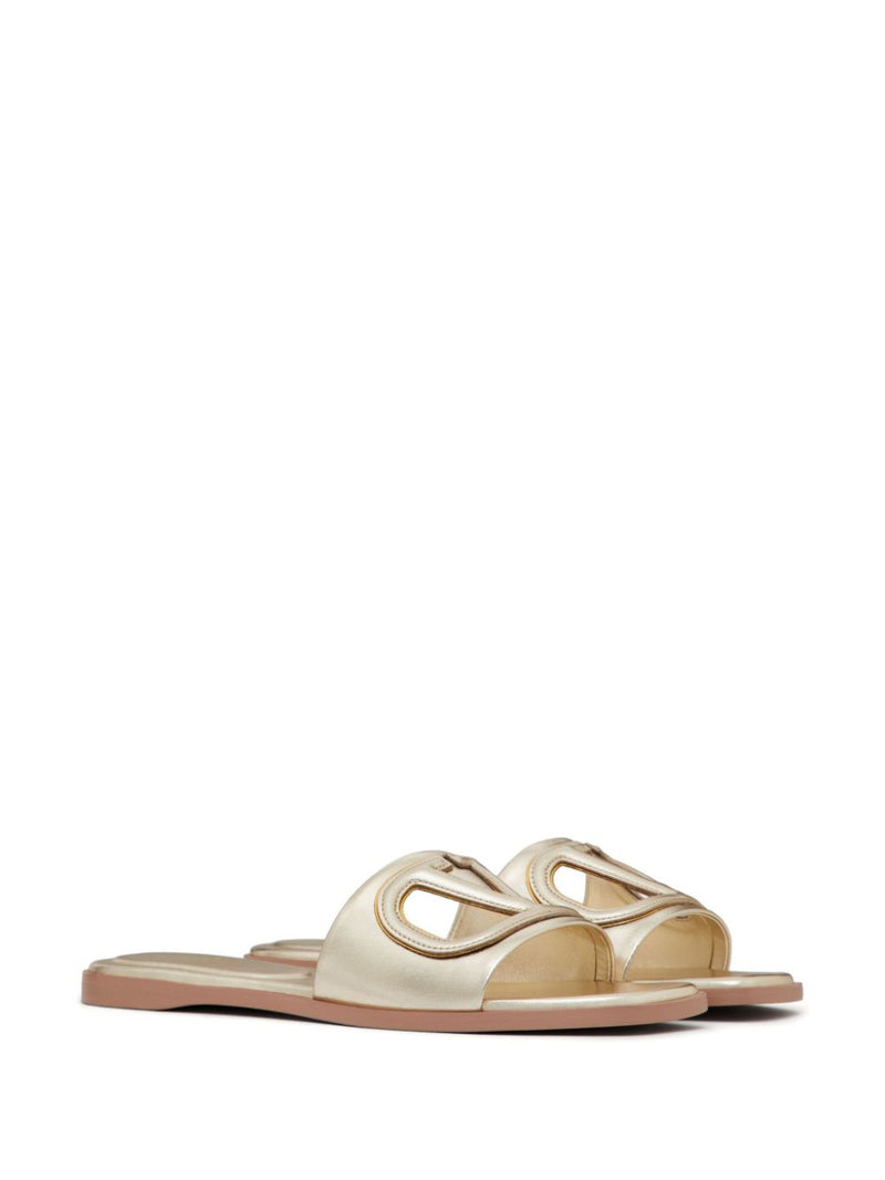 Valentino Garavani Vlogo Cut-Out Laminated Nappa Leat... | Urbalenti™ NYC