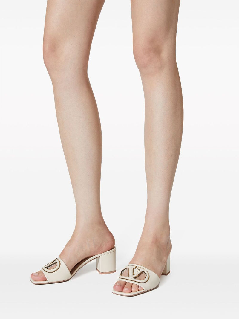 Valentino Garavani Valentino Garavani V-Logo sandals with 60mm cut-out