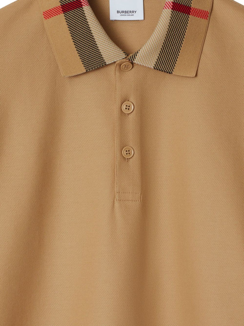 Burberry Check collar cotton polo shirt Variant 3 | Urbalenti™ NYC