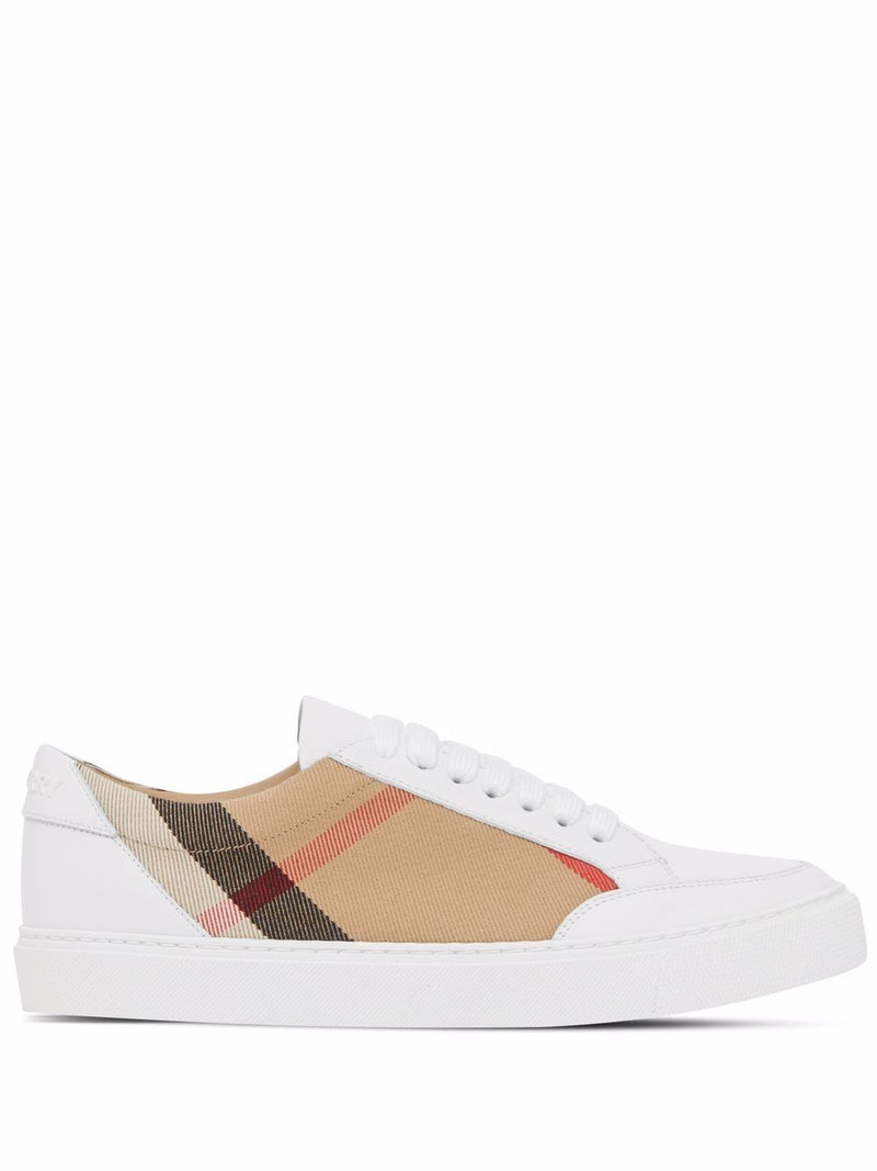 Burberry Check and Leather Sneakers | Urbalenti™ NYC
