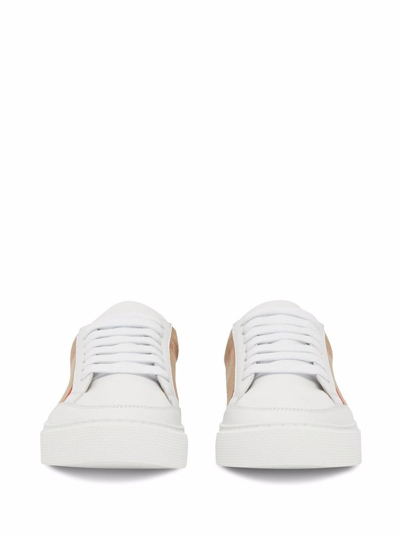 Burberry Check and Leather Sneakers | Urbalenti™ NYC