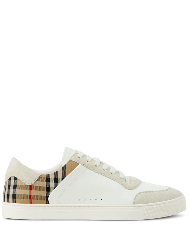 Burberry Leather, suede and check sneakers | Urbalenti™ NYC