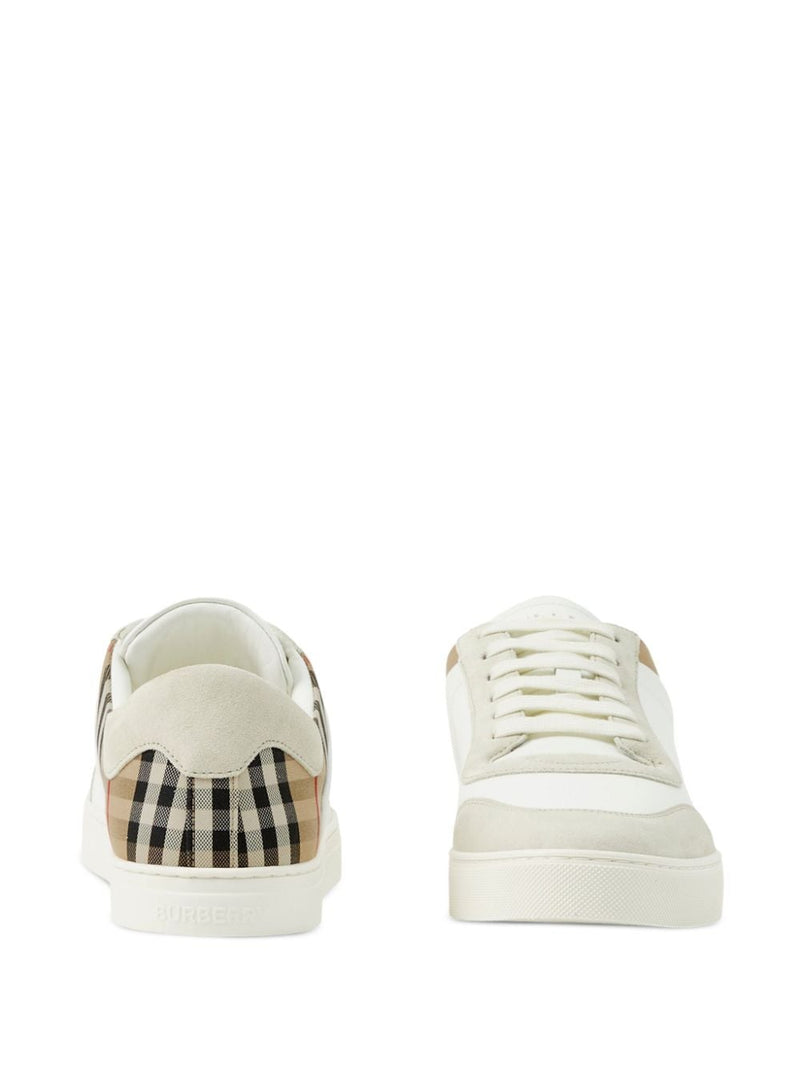 Burberry Leather, suede and check sneakers | Urbalenti™ NYC