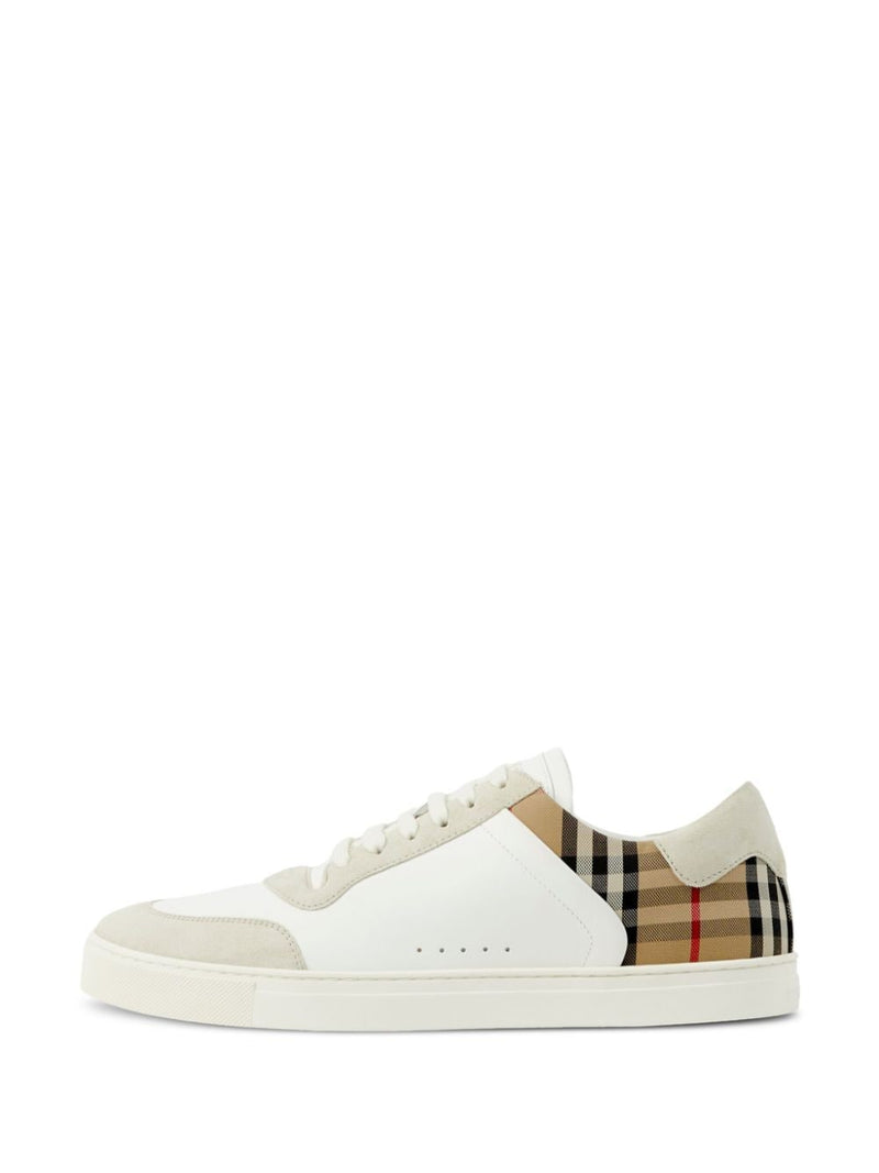 Burberry Leather, suede and check sneakers | Urbalenti™ NYC