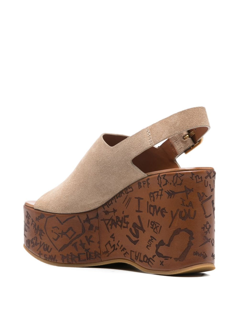 Chloé Maxime wedge sandals | Urbalenti™ NYC