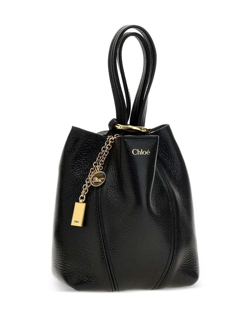Chloé Spin Small Tote Bag In Grained Leather | Urbalenti™ NYC