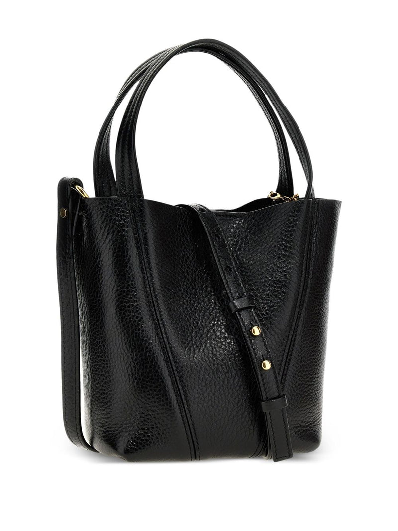 Chloé Spin Small Tote Bag In Grained Leather | Urbalenti™ NYC