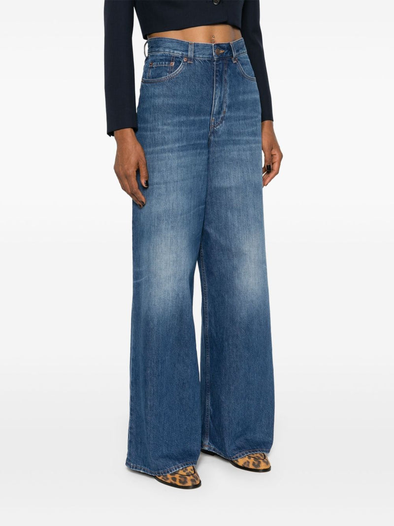 Chloé ChloÃ© Cotton wide-leg denim jeans | Urbalenti™ NYC