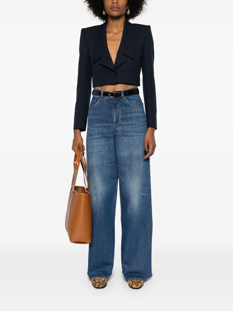 Chloé ChloÃ© Cotton wide-leg denim jeans | Urbalenti™ NYC