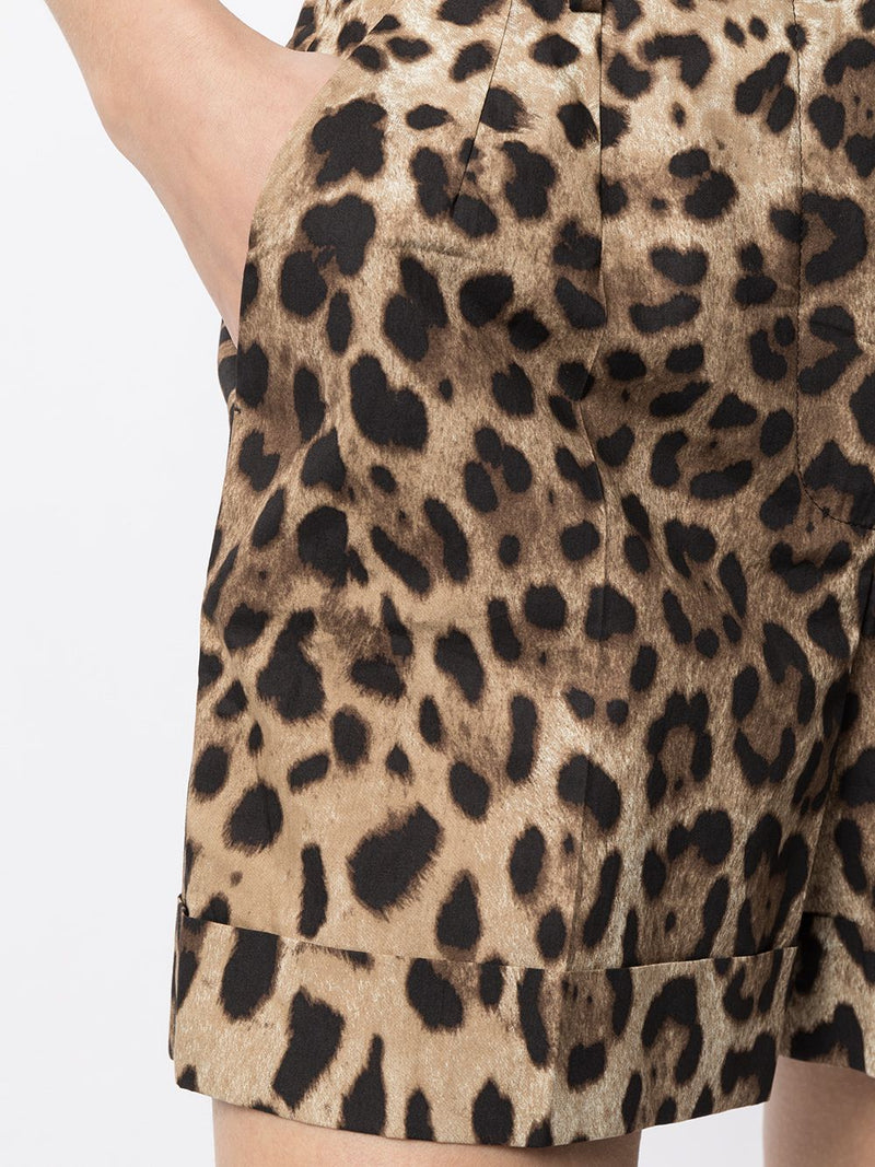 Dolce & Gabbana -Leopard-print tailored shorts. | Urbalen... | Urbalenti™ NYC