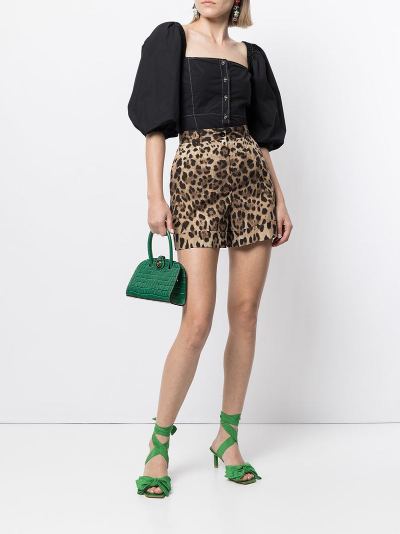 Dolce & Gabbana -Leopard-print tailored shorts. | Urbalen... | Urbalenti™ NYC