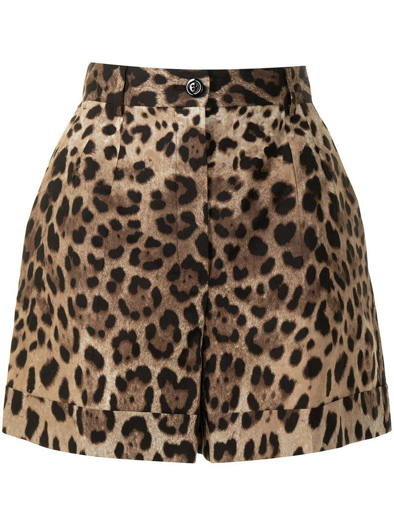 Dolce & Gabbana -Leopard-print tailored shorts. | Urbalen... | Urbalenti™ NYC