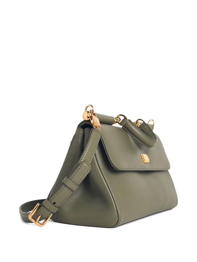 Dolce & Gabbana-My Sicily handbag in green plongé calfskin - Leather | URBALENTI ™