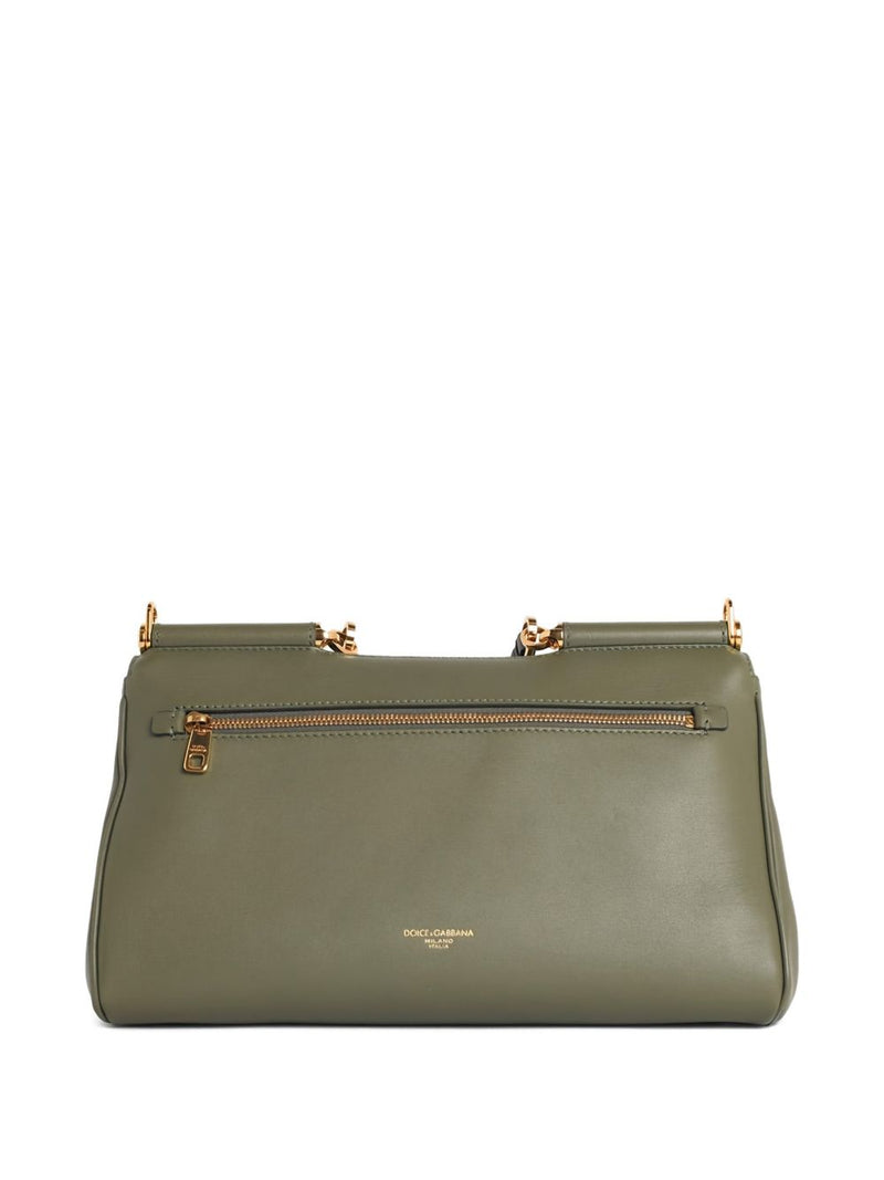 Dolce & Gabbana-My Sicily handbag in green plongé calfskin - Leather | URBALENTI ™